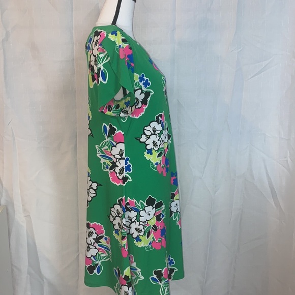 Kaari Blue Kelly Green Floral Dress - Picture 4 of 9